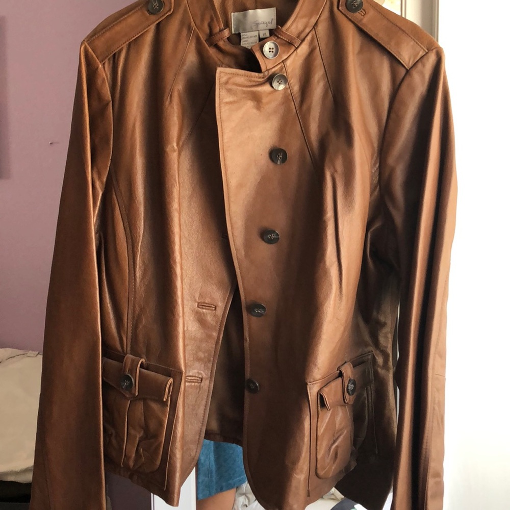 Caramel leather jacket